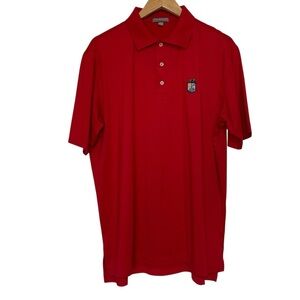 Peter Millar Summer Comfort Polo Mens L Red California Golf Club